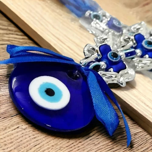 3 Horse Nazar Battu for Home Entrance | Evil Eye for Car & Door/Office | Hanging Good Luck and Prosperity