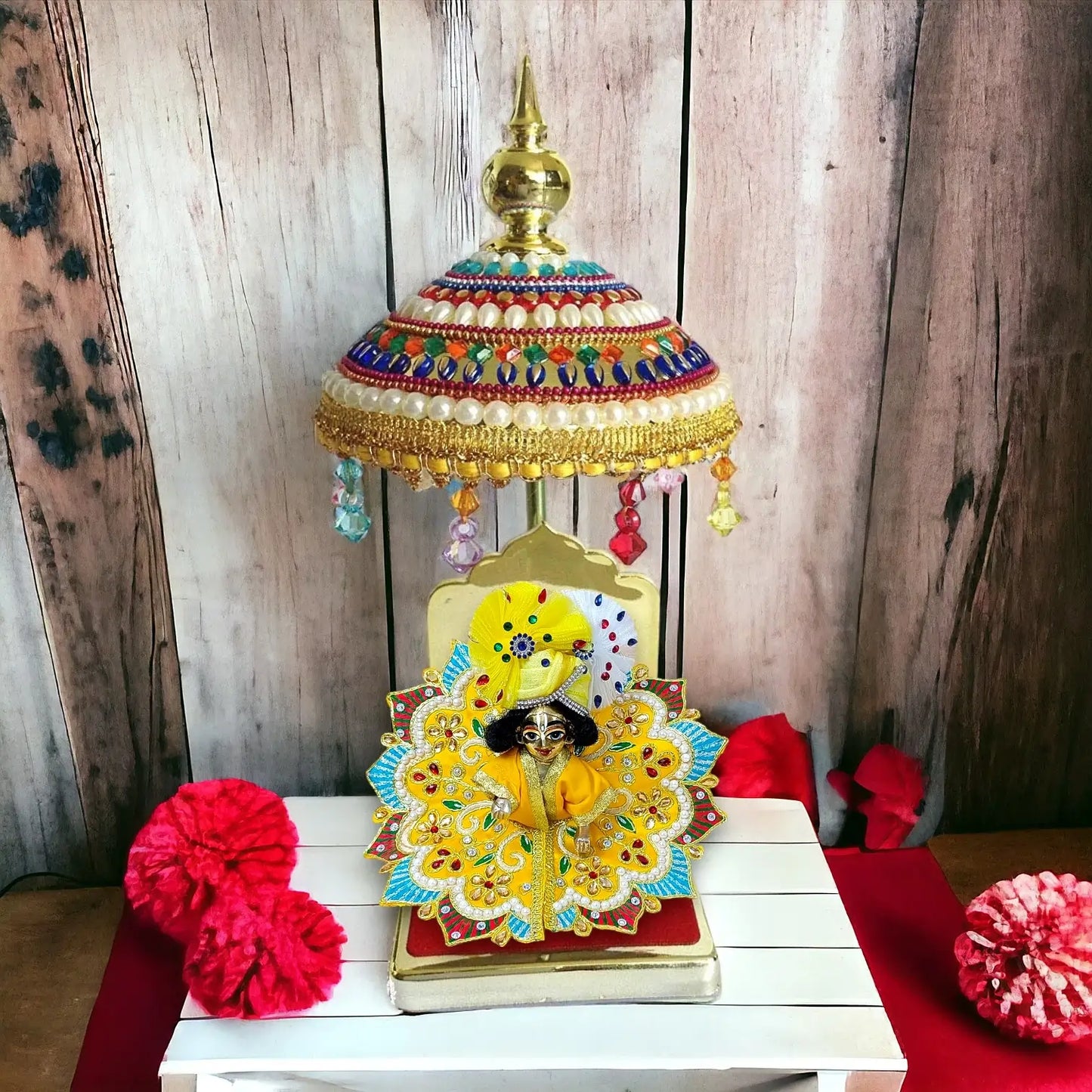 Laddu Gopal Ji Umbrella Singhasan | Umbrella/chatra for God Laddu Gopal Lord Thakur Ji