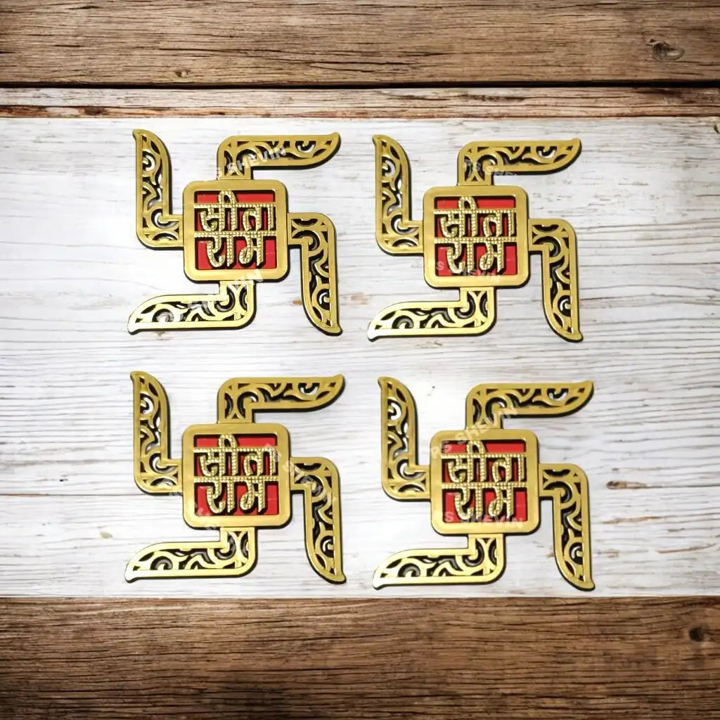 Rakshabandhan/Diwali Door Swastik Soan Sticker for Wall ( Pack of 10 Piece)