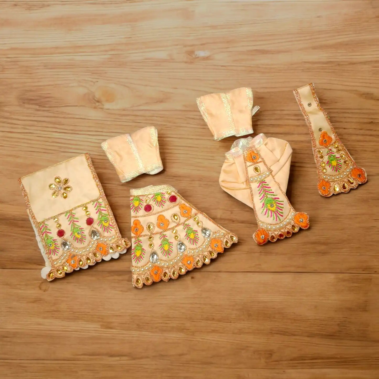 Radha Krishna Designer Poshak for Standing Idol