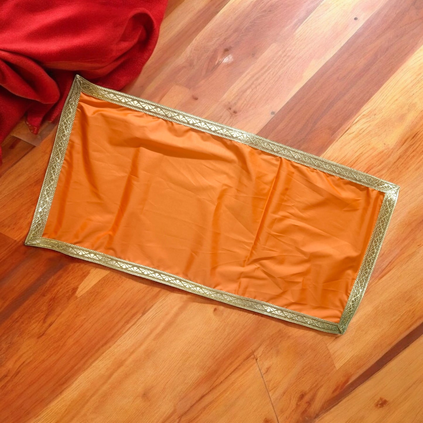 Pooja Cloth for Mandir | Chowki Aasan Cloth ( 12x24 Inch)