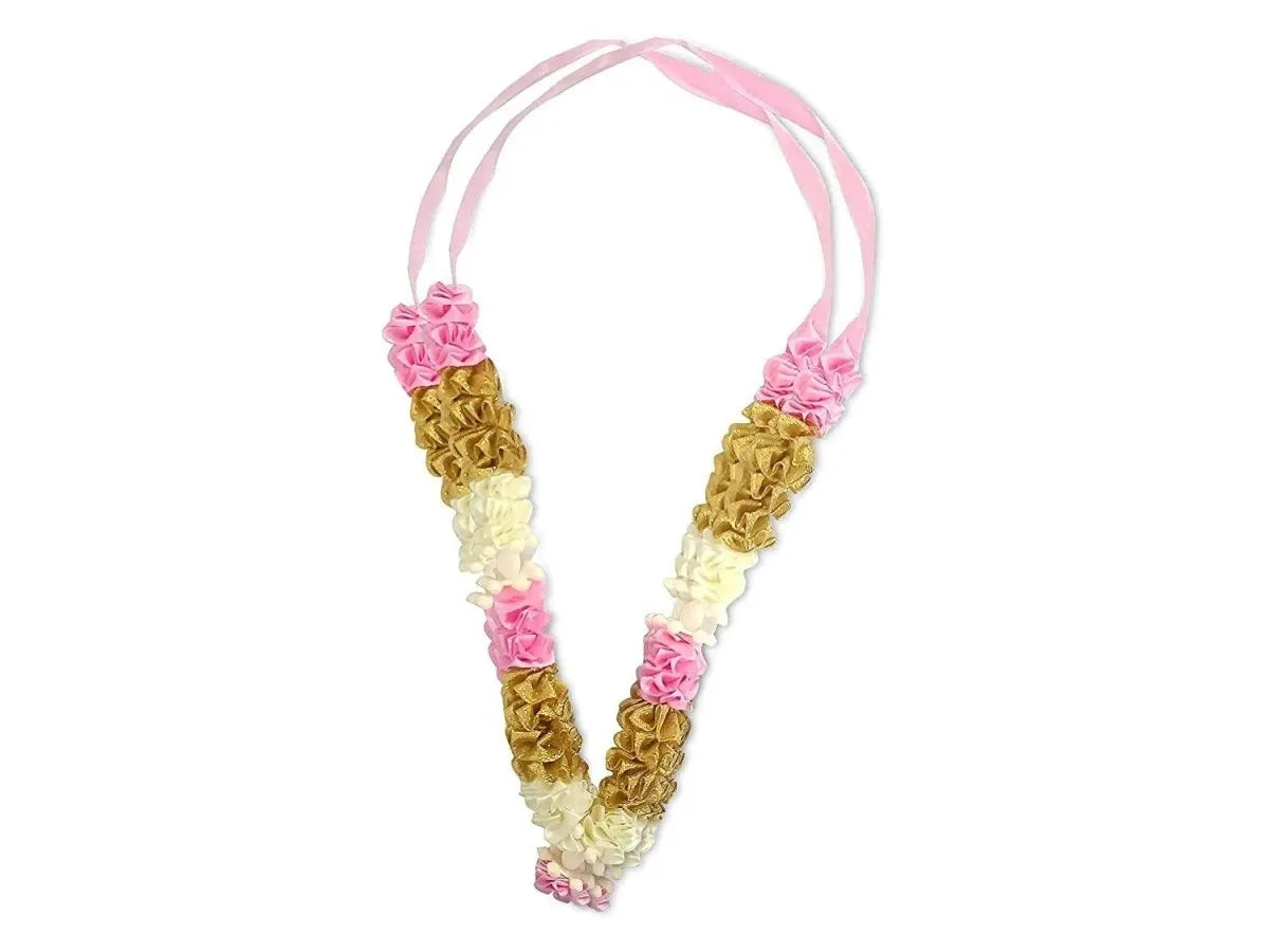 Garland Mala for Photo Frame and God Idols | Idols Murti Moti Haar (12 Inch) Set of 2 Mala