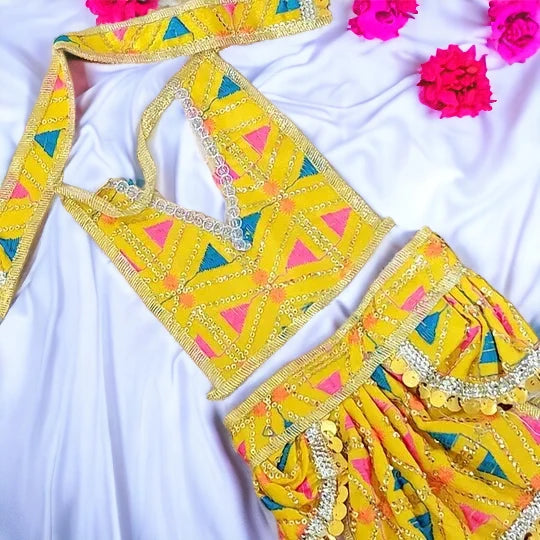 Hanuman Ji Vastra / Bajranbali Yellow Color Langot Set Dress