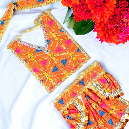 Hanuman Ji Vastra | Balaji Poshak/Dress - Orange Color
