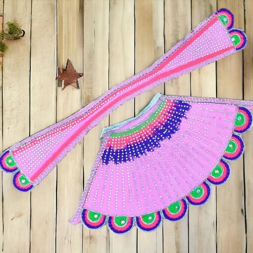 Khatu Shyam Ji Dress | Shyam Baba Poshak | Khatu Shyam Ji Vastra (A1 - Pink )