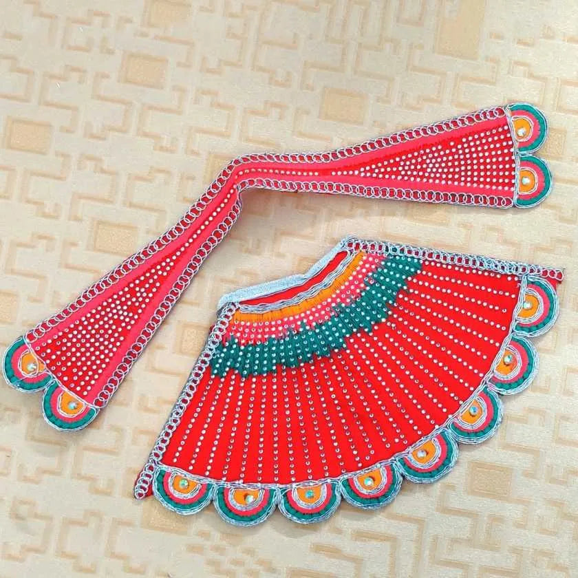 Khatu Shyam Ji Designer Poshak | Set of 2 Dresses ( Red & Yellow )