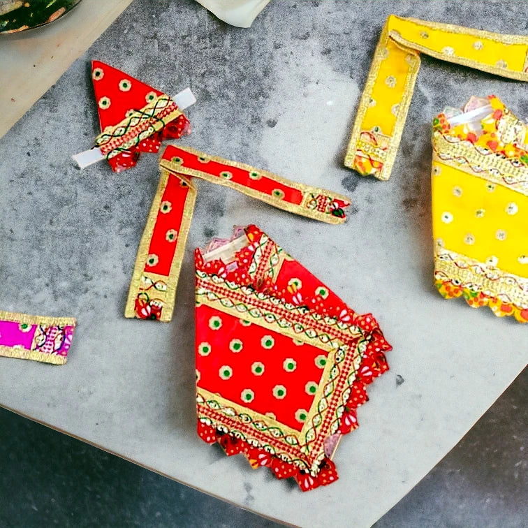 Sai Baba Poshak | Set of 3 Dress | Sai Baba Statue Dress ( Idol Size 6 Inch )