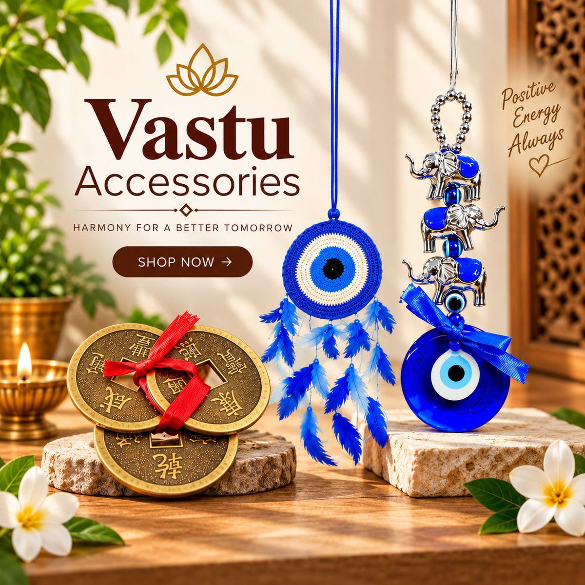 Vastu and feng shui products - evil eye, yantra and feng shui items at Vedic Paradise