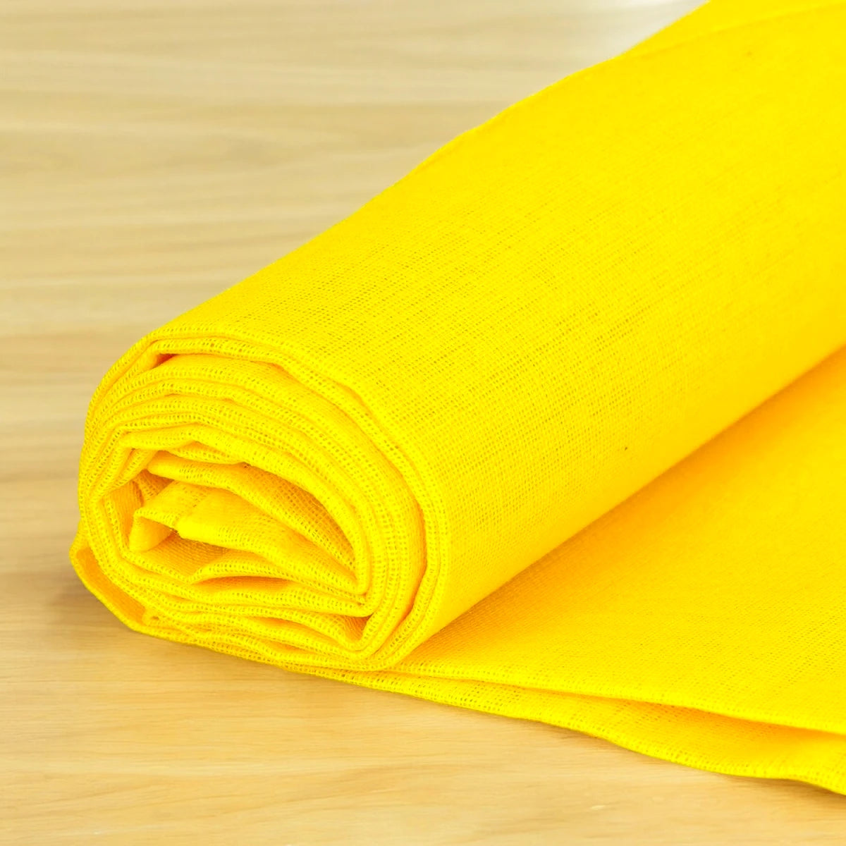 Yellow Cotton Cloth for Puja | Yellow Pooja Cloth | Pooja Cloth Kapda (1 Meter)