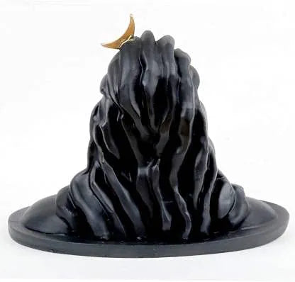 Resin Adiyogi Statue for Car Dashboard Statue Figurine ( Black, 4 Inch )