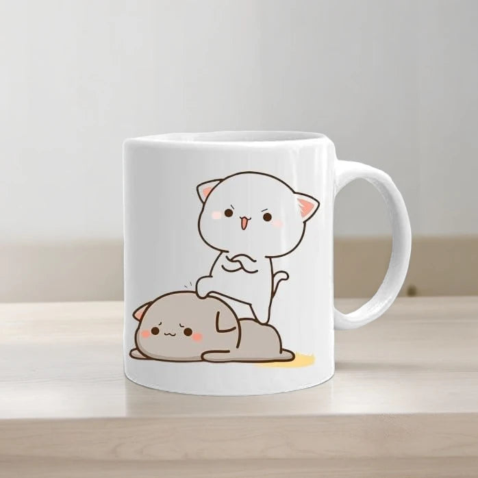 Personalized Cartoon Printed Mug, Romantic Gift, Cute Cartoon Valentine's Day Gift