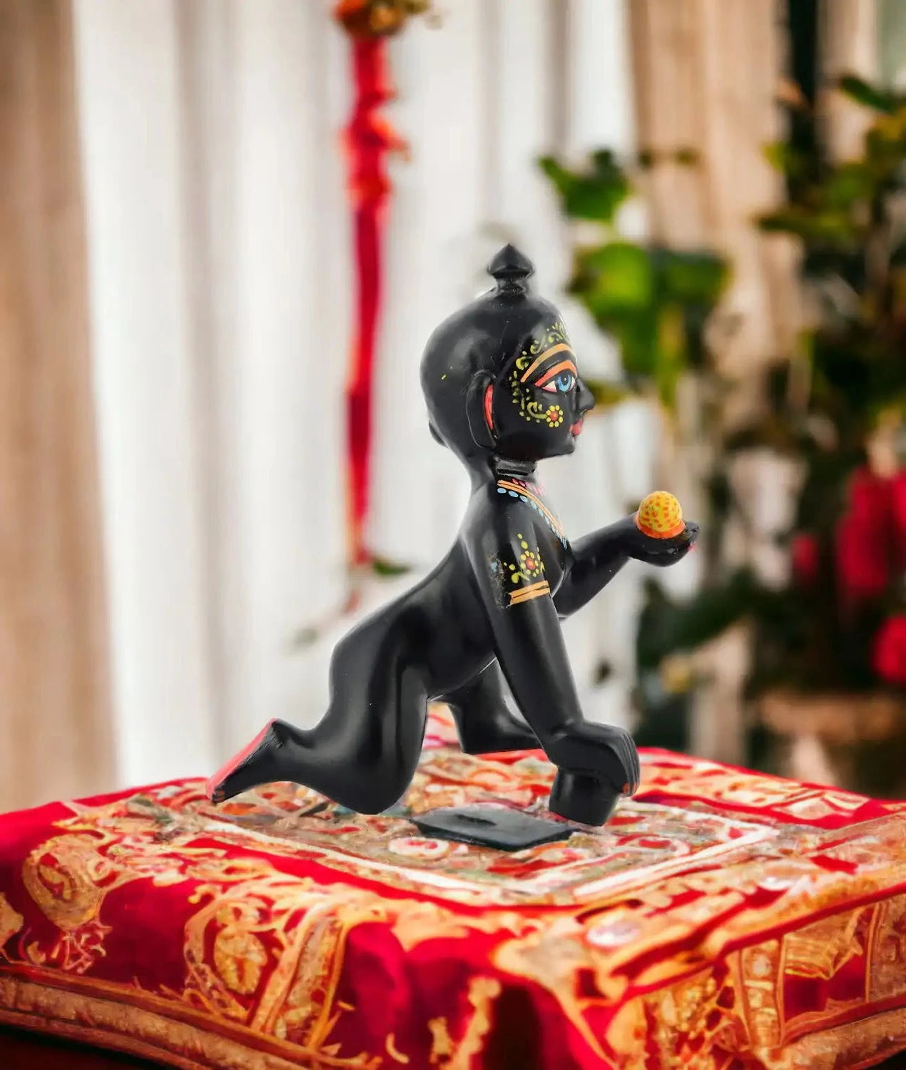laddu gopal Brass Murti (black)