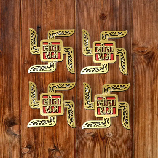 Rakshabandhan/Diwali Door Swastik Soan Sticker for Wall ( Pack of 10 Piece)