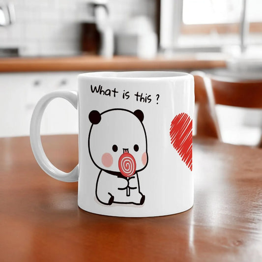 Goma Peach Surprise Cute Printed Mug to Gift for Married Couple Girlfriend Boyfriend Anniversary Gift