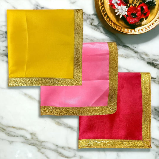 set of 3 pooja cloth
