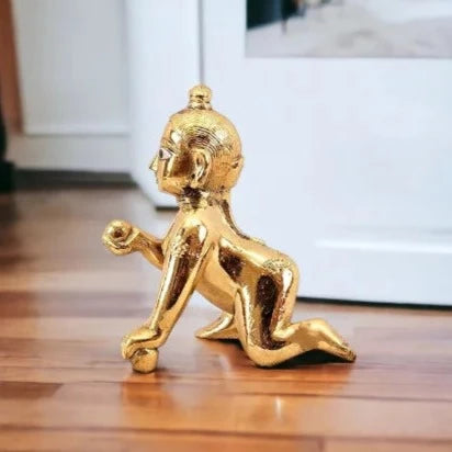 brass gold laddu gopal