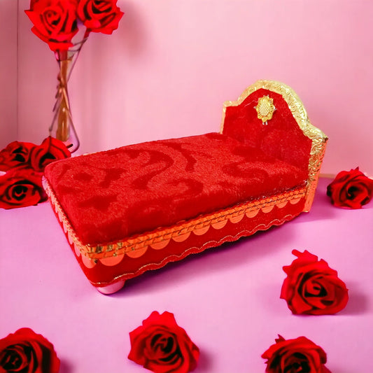 Laddu Gopal Ji Wooden Designer Bed | Bal Gopal Soft Bed