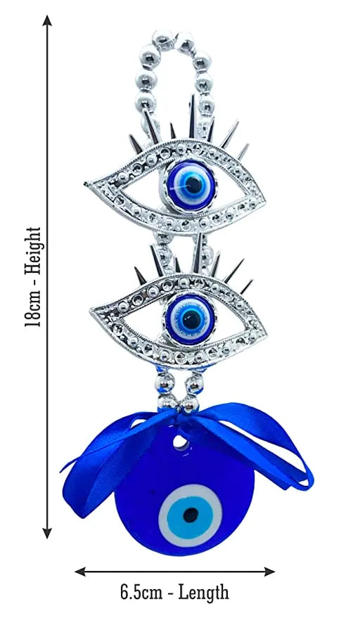 Double Eye Evil Eye Hanging for Car & Door/Office Hanging for Good Luck and Prosperity