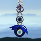Hanging OM Evil Eye for Car & Door/Office Hanging Good Luck and Prosperity (Color : Silver & Blue)