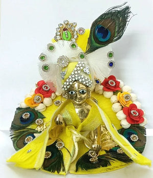 Laddu Gopal Janmashtami Dress | Beautiful Heavy Jari Work Bal Gopal Ji Poshak ( 3 Piece Dress )