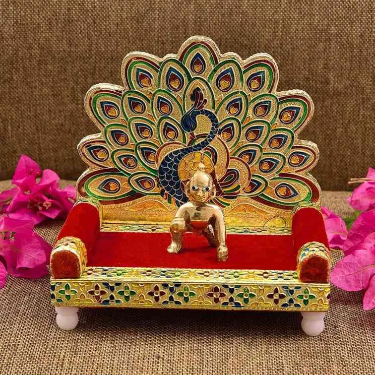 laddu gopal singhasan (Mayuri design)