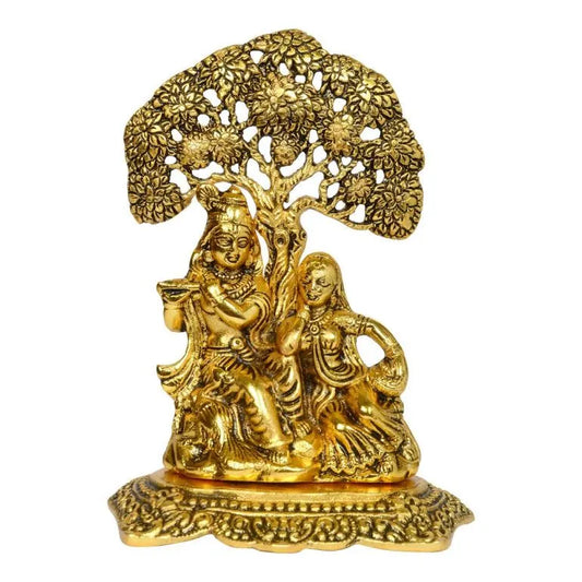 radhe krishna statue metal