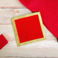 Plain Red Velvet Chowki Aasan | Red Velvet Aasan For Temple and Other Puja Rituals ( Size 24'' x 24'' Inch)