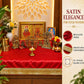 Pooja Cloth for Mandir Backdrops Set of 2 Cloth (Orange & Red)