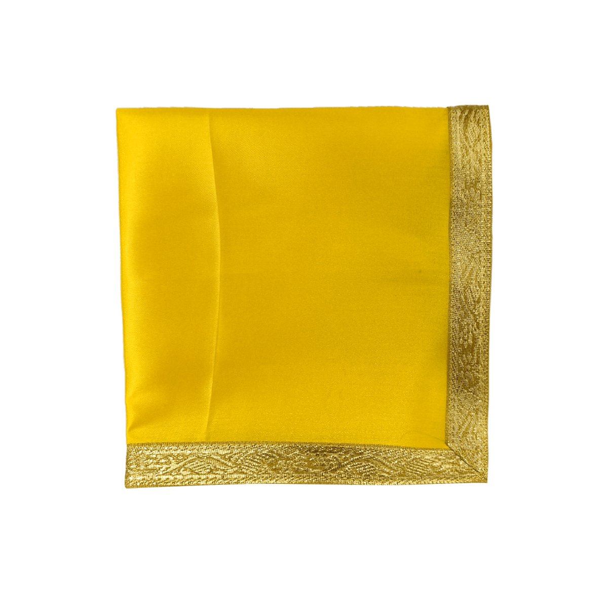 Buy Puja Chowki Aasan || Pooja Cloth for Mandir || Mandir Chowki Aasan (Size- 18 * 18 Inch) Pack of 3 Piece online