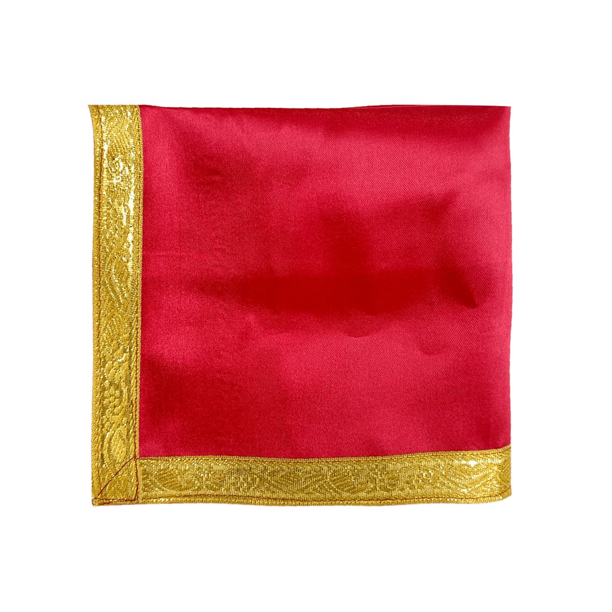 Buy Puja Chowki Aasan || Pooja Cloth for Mandir || Mandir Chowki Aasan (Size- 18 * 18 Inch) Pack of 3 Piece online