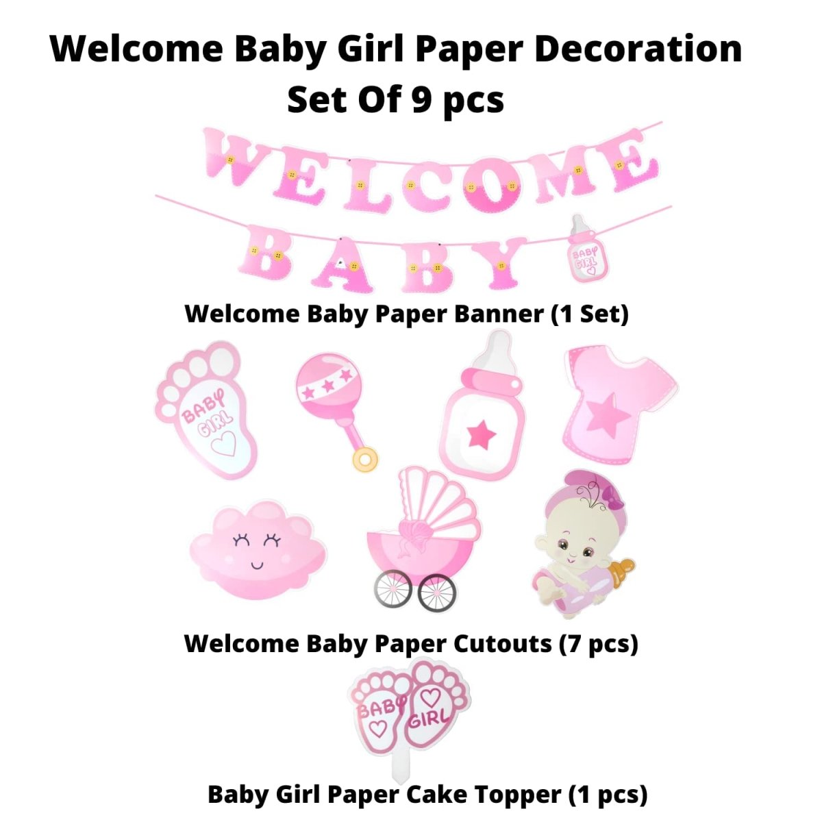 Baby Girl Birthday Decoration